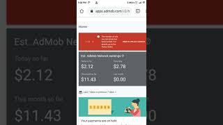 Admob ads limit  Admob Application and Games earning  shorts earning admob trending [upl. by Audette]