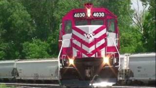 WSOR 30th Anniversary 4030 Debuts on the Wisconsin amp Southern Railroad [upl. by Atekihs]