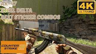 AK47  Steel Delta  Best Sticker Combinations  CS2 Skin  InGame Inspection amp Showcase 4K [upl. by Branham]