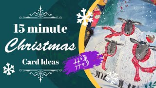 Easy and Fun Watercolor Christmas cards in just 15 minutes with lots of ideas for variations too [upl. by Ronym3]