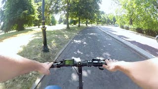 Riding the Furo X Folding Electric Bicycle in London [upl. by Manard]