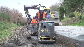 Eau du Ponant Un chantier de canalisation de 13km entre Plouédern et Guipavas [upl. by Kuebbing]