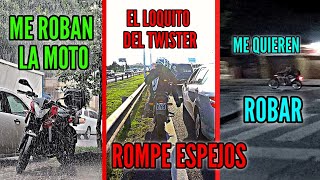 LOCO ROMPE ESPEJOS SIN PARAR 😱🤬😱 ME ROBAN LA MOTO NUEVA 😡🤬 INSEGURIDADTOTAL 92 [upl. by Nuahs]