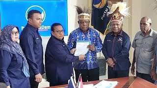 Mathius Awoitauw Diantar Masyarakat Adat Daftar Balon Gubernur Provinsi Papua di Partai Nasdem [upl. by Karli]