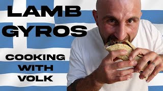 Cooking With Volk  Lamb Gyros Greek Souvlakia  Pita Bread Tzatziki and Taramasalata [upl. by Ross]