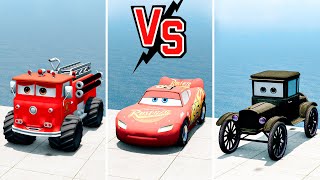 Splash Red vs mcqueen vs Lizzie  Cars versus [upl. by Majka938]