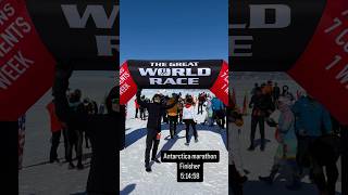 First of 7 marathons for The Great World Race in the books Antarctica did not disappoint [upl. by Anerat]