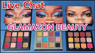 Live Chat Glamazon Beauty Nubian Queen amp Supreme Being Eyeshadow Palette Swatches with 2 Eye Looks [upl. by Nuawad]