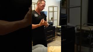 Chiropractic Adjustment in the Thoracic Spine for this Hyrox Athlete chiropractor backpainrelief [upl. by Zelde]