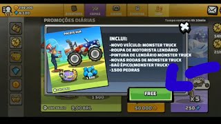 PACOTE EUA👊 MONSTER TRUCK  HILL CLIMB RACING 2 [upl. by Adamec49]