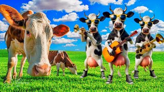 FUNNY COW DANCE 22  COW DANCE amp COW VIDEO DANCING COW [upl. by Sinegold]