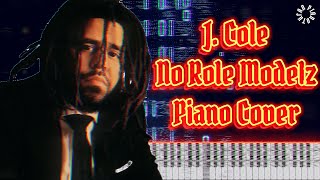 J Cole No Role Modelz Piano Cover Tutorial piano pianotutorial [upl. by Nicolas]