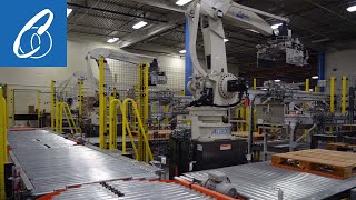 MultiLine Robotic Palletizing System Overhead [upl. by Merline40]