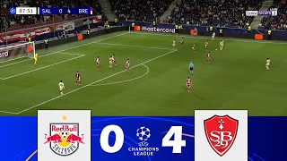 RB Salzburg gegen Stade Brestois 04  UEFA Champions League 2425  Spielen Höhepunkte [upl. by Pinto]