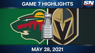 NHL Game Highlights  Wild vs Golden Knights Game 7  May 28 2021 [upl. by Melton]