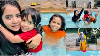 നീന്തൽ അറിയാതെ Swimming Pool ൽ 🤣  Daily Vlog 😍  Mashura  Basheer Bashi  Suhana [upl. by Carolina]