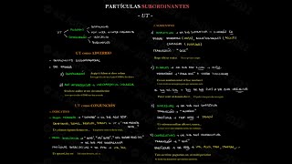 VALORES del UT  ESQUEMA  Partículas SUBORDINANTES en LATÍN [upl. by Anaher]