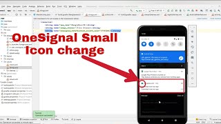 How to change onesignal small Notification icon in Android Studio 2022 quotUpdate Versionquot [upl. by Enomaj]