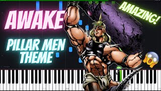 Jojos Bizarre Adventure  Awaken Pillar Men Theme Piano Tutorial by PianoLand [upl. by Yroffej]