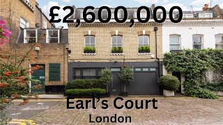 £2600000 Earl’s Court Mews House  London Real Estate [upl. by Mather]