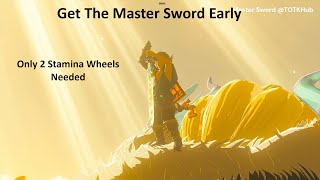 How to Get the Master Sword EARLY  Only 2 Stamina Wheels Required  Zelda TOTK [upl. by Sorips46]