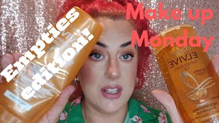 Make up Monday  Empties 6 month review let’s recycle [upl. by Yelir]