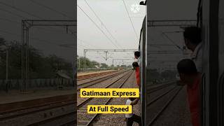 Gatimaan Express 🚉At Full Speed 🚀 shorts gatimaanexpress train [upl. by Hoehne130]