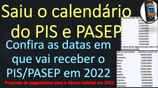 Saiu o Calendário do PISPASEP 2022  Confira as Datas e Quem Vai Ter Antecipação do Abono Salarial [upl. by Spector]