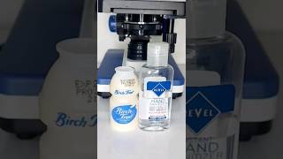 Birch Tree Probiotic Milk Drink VS Hand Sanitizer under microscope biologyscience amscope Yakult [upl. by Malvina]