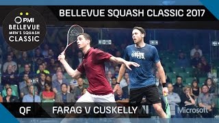 Squash Farag v Cuskelly  Bellevue Squash Classic 2017 QF Highlights [upl. by Carlie965]