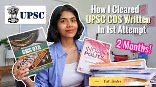 My UPSC CDS Strategy  Booklist to Qualify Written in 1st Attempt 📚 No Coaching amp 2 Months Study✨ [upl. by Bellis]