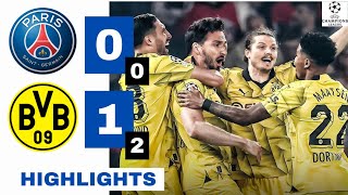 PSG vs Dortmund HIGHLIGHTS amp ALL GOALS 01 Hummels GOAL [upl. by Bendite]