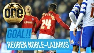 Fantastic goal by Reuben NobleLazarus for Barnsley against Reading [upl. by Ainedrag940]