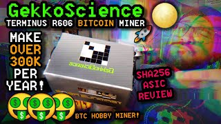 GekkoScience Terminus R606 Bitcoin Pod Miner Review Quiet amp Powerful Residential SHA256 ASIC JTC23 [upl. by Sylvanus622]