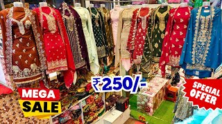 Fancy Suits At Only ₹250 Damaka OFFER Wedding Dresses Lowest Price Zubeda Creation [upl. by Chrissa]