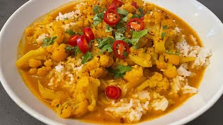 Blumenkohl Curry Rezept leckeres Indisches Curry essen schnell selbst gemacht [upl. by Ybok542]