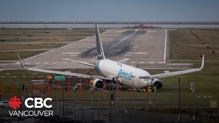 Runway closed after cargo plane skids off tarmac at YVR [upl. by Kinom]