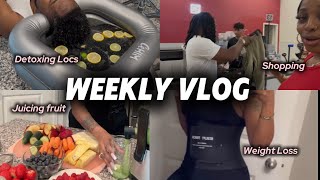 Weekly Vlog  Shopping  Juicing  Detoxing Hubby Locs Etc… [upl. by Aneehsit]