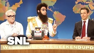 Weekend Update Admiral General Aladeen  Saturday Night Live [upl. by Llertnom]