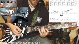 How to Play Trivium BUILT TO FALL quotSoloquot  Gitarren Tutorial Deutsch TabsNotenOverhead Cam [upl. by Dieball]