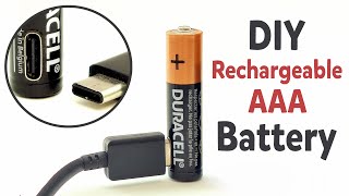 How to Make a Rechargeable 15V AAA Battery with USBC Port  DIY Rechargeable 15v Battery at home [upl. by Bil]