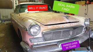 WILL IT RUN Barn find 1956 CHRYSLER New Yorker StRegis 2 door hardtop 354 Hemi V8 [upl. by Gnahk]