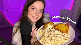 ASMR Creamy Pasta Mukbang 🍝 Eating Sounds [upl. by Farl]