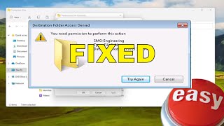 How To Fix Destination Folder Access Denied Error Problem In Windows 11 Tutorial [upl. by Edithe]