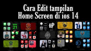 Cara Edit Home Screen ios 14  Layar Ios 14 terbaru  Ios 14 terbaru [upl. by Hnahk]