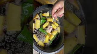 Banana in sweetened coconut milk recipe cooking cookingchannel food music fyp [upl. by Anaynek686]