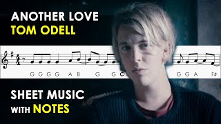 Another Love  Sheet Music with Easy Notes for Recorder Violin Beginners Tutorial  Tom Odell [upl. by Rivera]