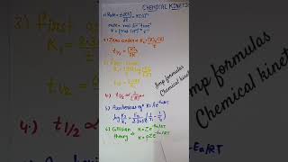 Chemical kinetics formulaschemicalkineticschemistry shorts ytshorts dakshlearningclasses [upl. by Casper]