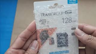 MicroSD 128Gb  Team Group  Test speed with CrystalDiskMark 6 [upl. by Nyl]