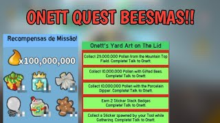 COMPLETEI A QUEST DO ONETT BEESMAS 2024 Bee Swarm Simulator  Roblox [upl. by Alberik]